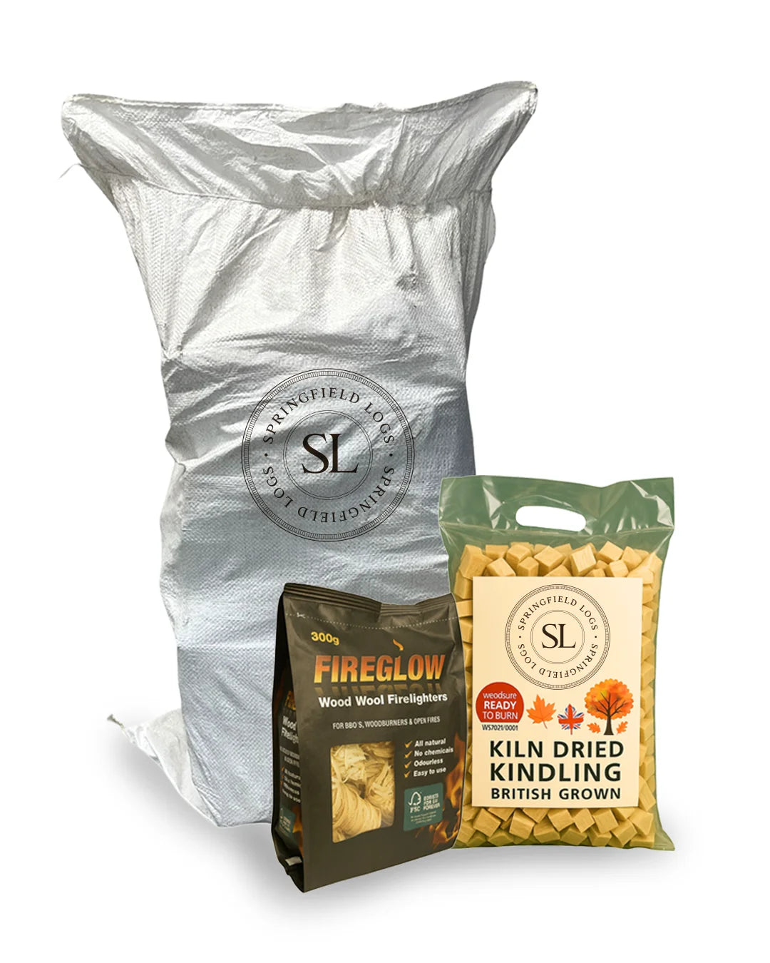 Kiln Dried Hardwood Logs with Kindling